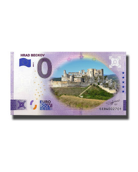 0 Euro Souvenir Banknote Hrad Beckov Colour Slovakia EEBW 2023-2
