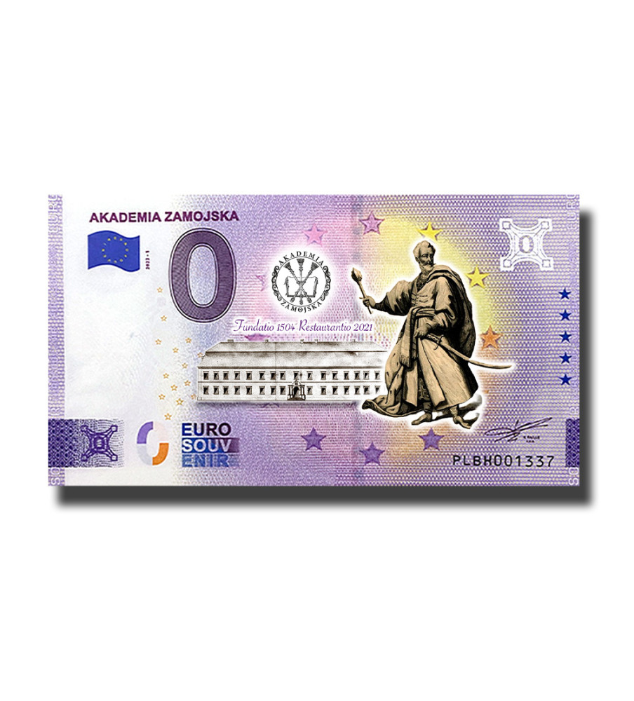 0 Euro Souvenir Banknote Akademia Zamojska Colour Poland PLBH 2022-1