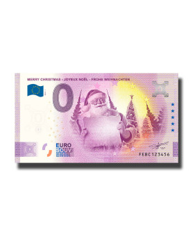 0 Euro Souvenir Banknote Merry Christmas - Joyeux Noel - Frohe Weihnachten Malta FEBC 2023-1