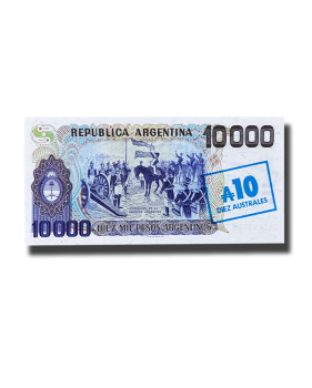 1985 Argentina 1000 Pesos Banknote Manuel Belgrano, Overprint Uncirculated