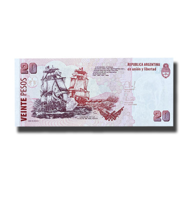 2003 Argentina 20 Pesos Banknote Juan Manuel De Rosas Uncirculated