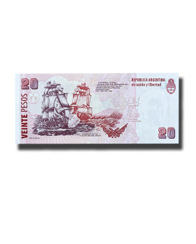 2003 Argentina 20 Pesos Banknote Juan Manuel De Rosas Uncirculated