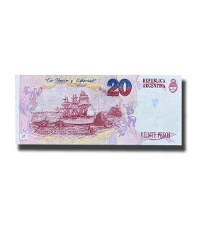 1992-1997 Argentina 20 Pesos Banknote Juan Manuel De Rosas Fine