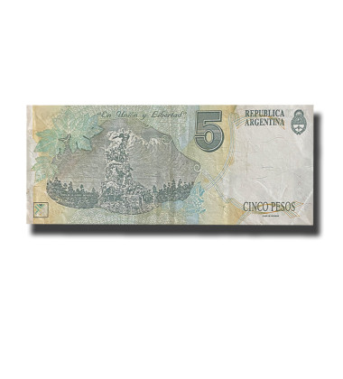 1993 Argentina 5 Pesos Banknote Gral. Jose De San Martin Uncirculated