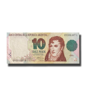 1993 Argentina 10 Pesos Banknote Gral Manuel Belgrano Uncirculated