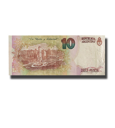 1993 Argentina 10 Pesos Banknote Gral Manuel Belgrano Uncirculated