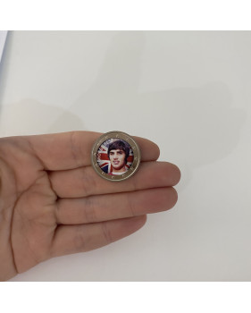 2 Euro Coloured Coin Football Star - George Best