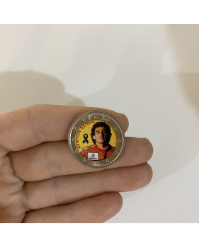 2 Euro Coloured Coin Racing Driver - Ayrton Senna