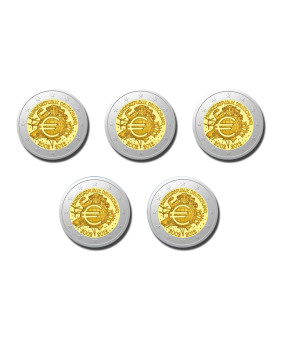 2012 Germany A D F G J 10 Years Euro Cash 2 Euro Coin Set of 5