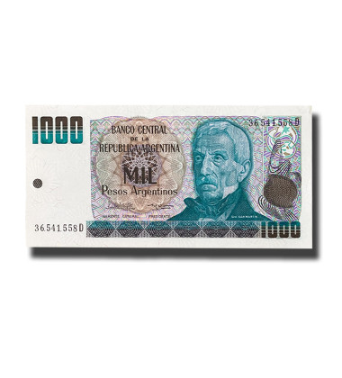 1984 Argentina 1000 Pesos Banknote Gral San Martin Uncirculated
