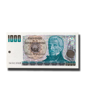 1984 Argentina 1000 Pesos Banknote Gral San Martin Uncirculated