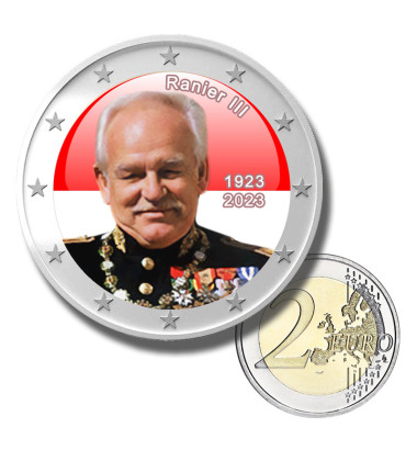 2 Euro Coloured Coin Set of 5 in Presentation Box - Monaco
