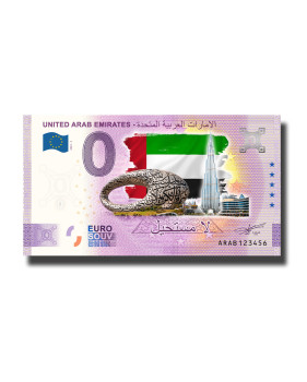 0 Euro Souvenir Banknote United Arab Emirates Colour UAE ARAB 2022-2