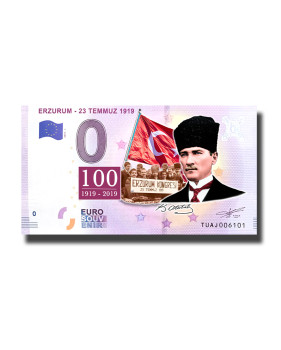 0 Euro Souvenir Banknote Erzurum 23 Temmuz 1919 Colour Turkey TUAJ 2019-1