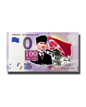 0 Euro Souvenir Banknote Amasya 22 Haziran Colour Turkey TUAL 2019-1