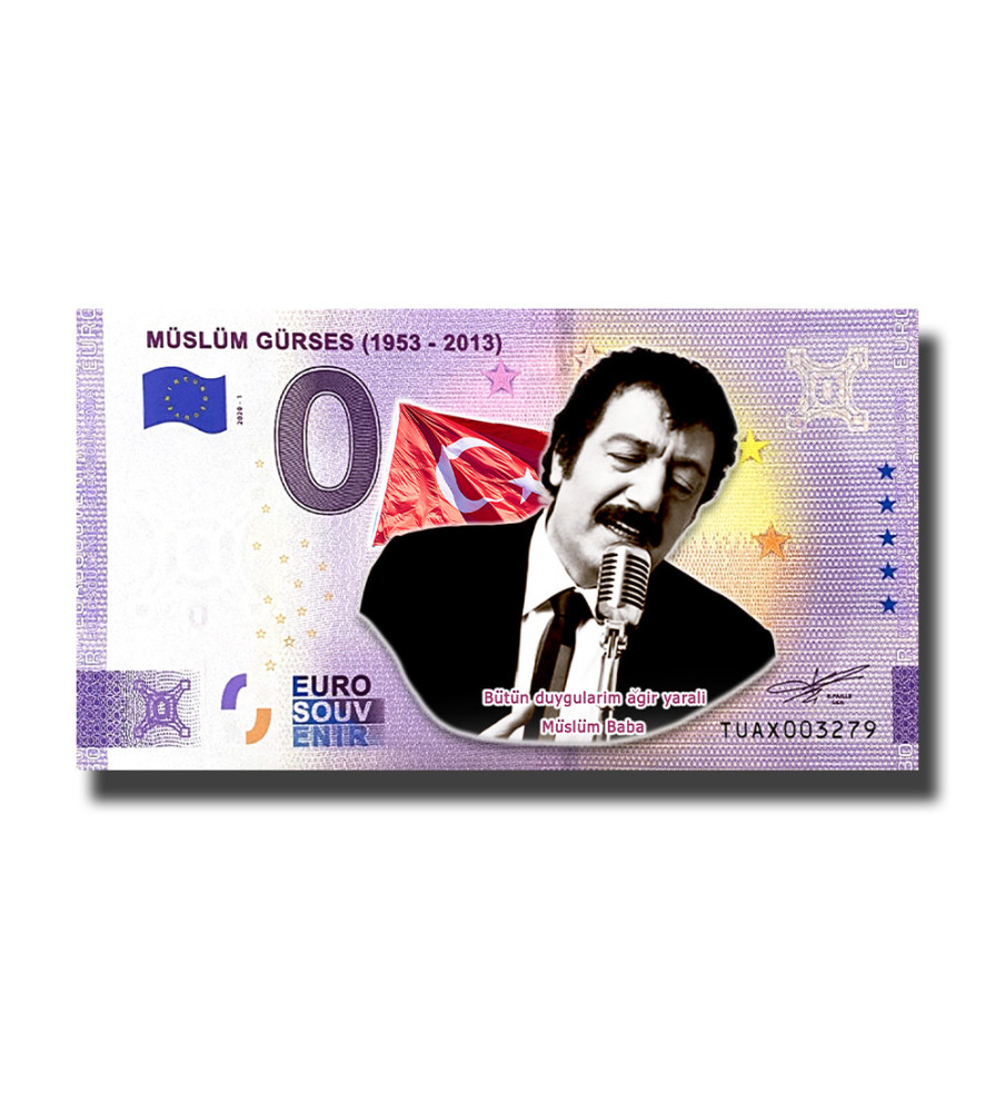 0 Euro Souvenir Banknote Muslum Gurses 1953-2013 Colour Turkey TUAX 2020-1