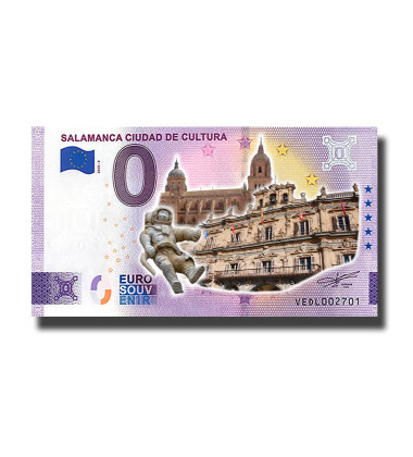 0 Euro Souvenir Banknote Salamanca Ciudad de Cultura Colour Spain VEDL 2022-2