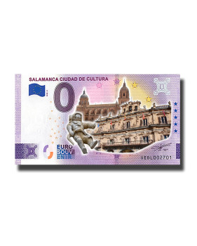 0 Euro Souvenir Banknote Salamanca Ciudad de Cultura Colour Spain VEDL 2022-2