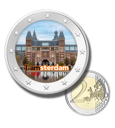 2 Euro Coloured Coin Amsterdam - The Netherlands