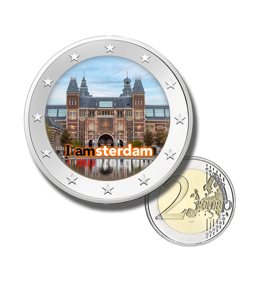 2 Euro Coloured Coin Amsterdam - The Netherlands