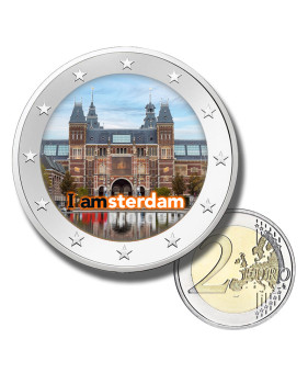 2 Euro Coloured Coin Amsterdam - The Netherlands