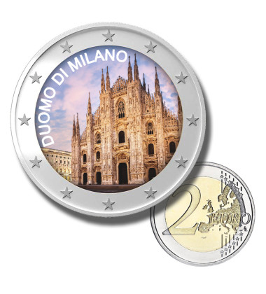 2 Euro Coloured Coin Duomo di Milano - Milan - Italy