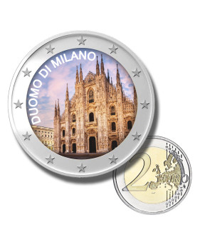 2 Euro Coloured Coin Duomo di Milano - Milan - Italy