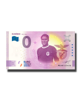 0 Euro Souvenir Banknote Eusebio 1942-2014 Portugal MEAN 2023-11