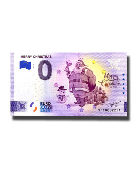 0 Euro Souvenir Banknote Merry Christmas Italy SECW 2023-4