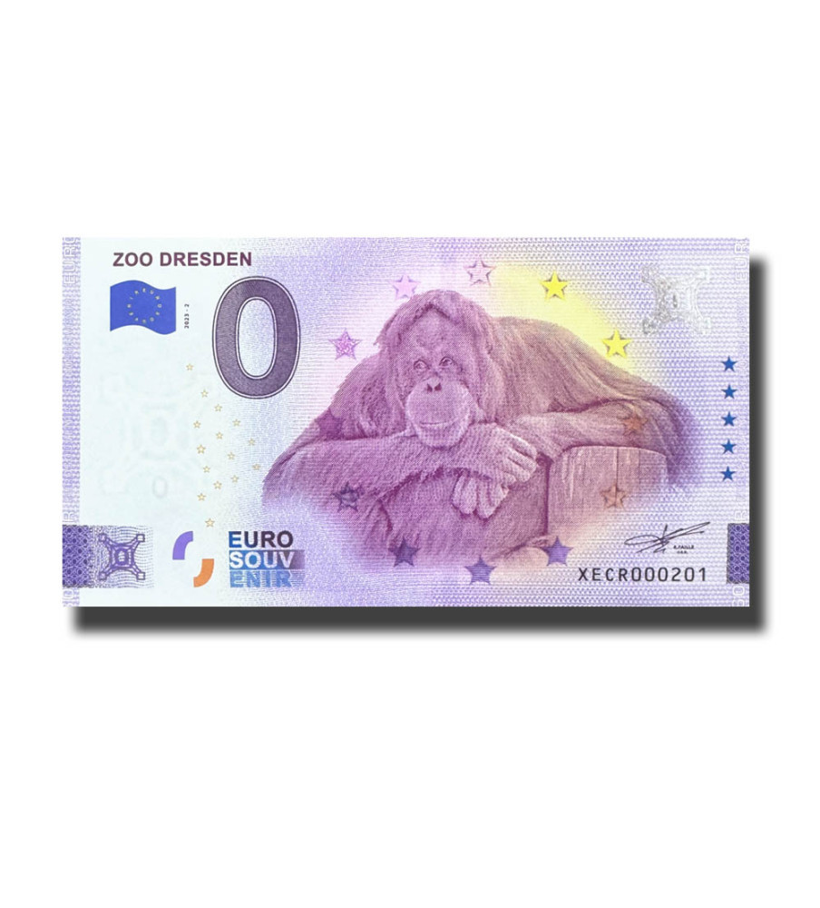 0 Euro Souvenir Banknote Zoo Dresden Germany XECR 2023-2