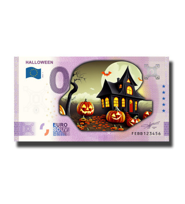 0 Euro Souvenir Banknote Halloween Colour Malta FEBB 2023-1