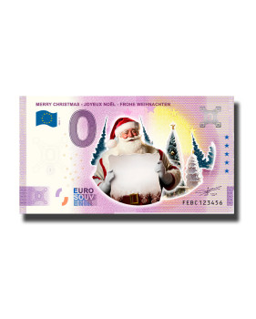 0 Euro Souvenir Banknote Merry Christmas - Joyeux Noel - Frohe Weihnachten Colour Malta FEBC 2023-1