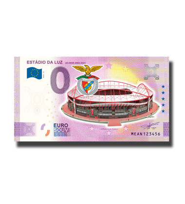 0 Euro Souvenir Banknote Estadio Da Luz Colour Portugal MEAN 2023-12