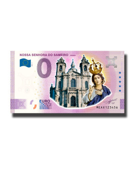 0 Euro Souvenir Banknote Nossa Senhora Do Sameiro Braga Colour Portugal MEAX 2023-1