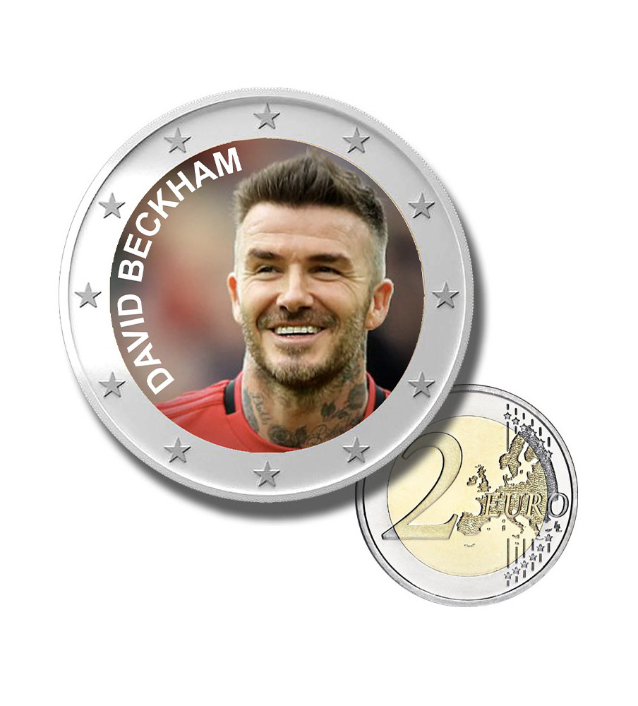 2 Euro Coloured Coin  Football Star - David Beckham