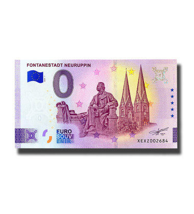 0 Euro Souvenir Banknote Fontanestadt Neuruppin Germany XEXZ 2023-1