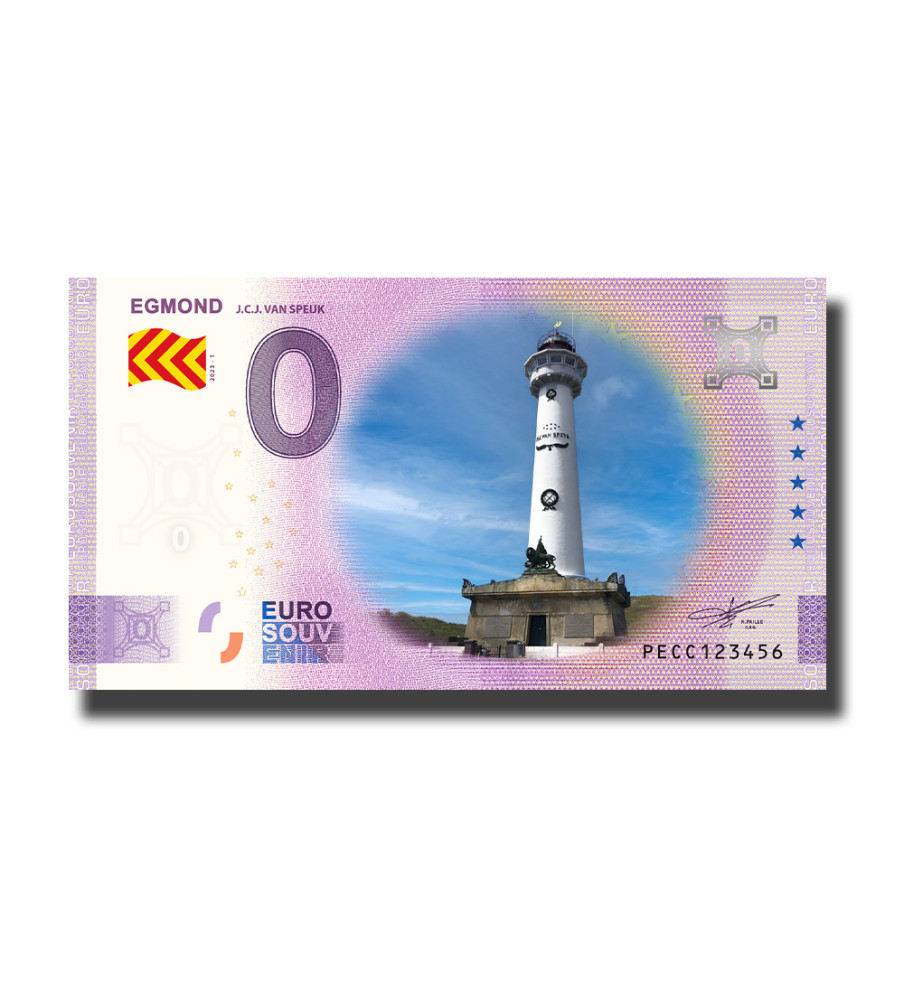 0 Euro Souvenir Banknote Egmond Colour Netherlands PECC 2023-5