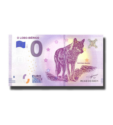 0 Euro Souvenir Banknote O Lobo-Iberico Portugal MEAE 2018-1