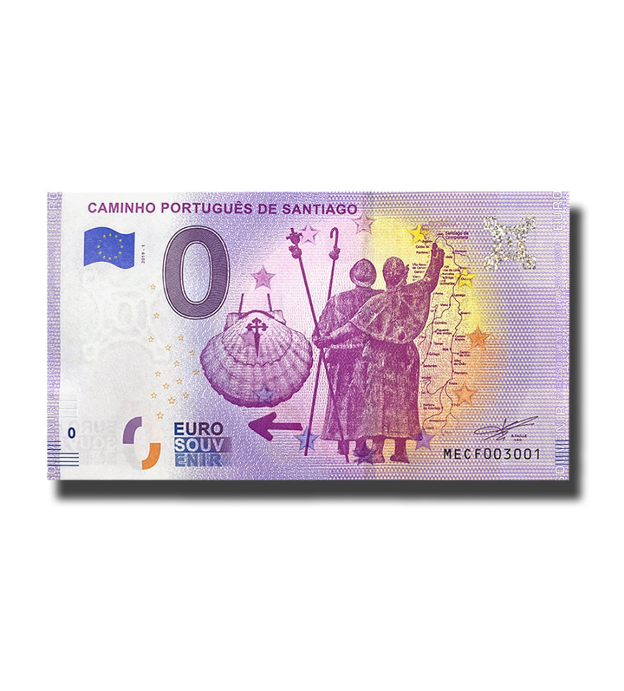 0 Euro Souvenir Banknote Caminho Portugues De Santiago Portugal MECF 2019-1