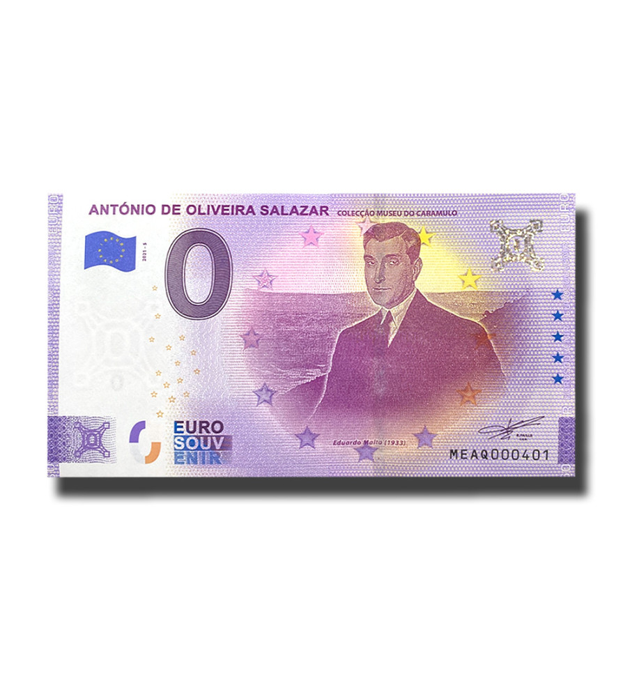 0 Euro Souvenir Banknote Antonio De Oliveira Salazar Portugal MEAQ 2021-5
