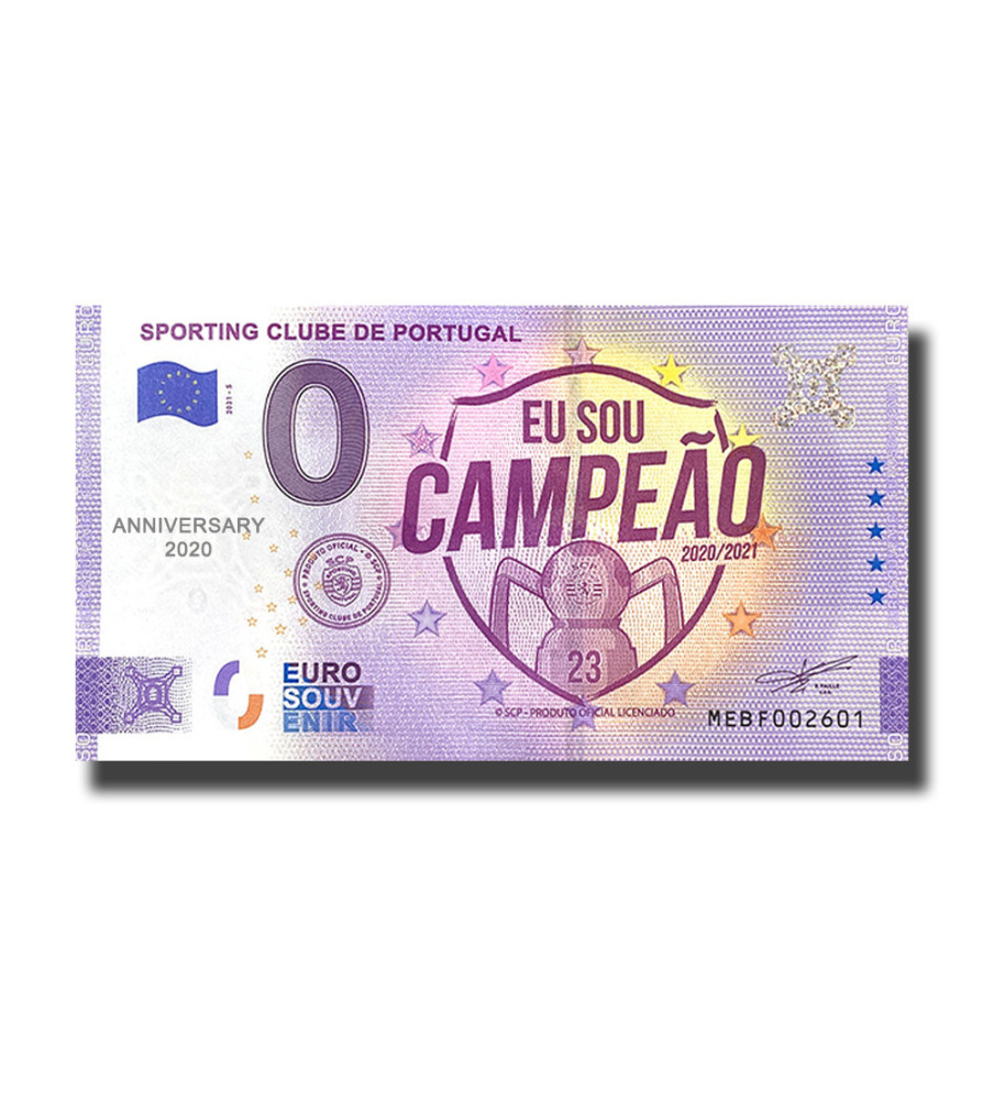 Anniversary 0 Euro Souvenir Banknote Sporting Clube De Portugal Portugal MEBF 2021-5