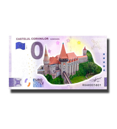 0 Euro Souvenir Banknote Castelul Corvinilor Colour Romania ROAR 2023-1