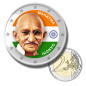 2 Euro Coloured Coin India - Mahatma Gandhi