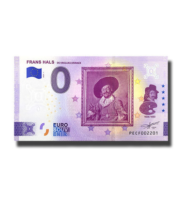 0 Euro Souvenir Banknote Frans Hals De Vrolijke Drinker Netherlands PECF 2024-1