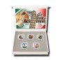 2 Euro Coloured Coin Set of 5 in Presentation Box - Italian Cities and Italy Sights