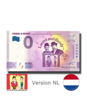 0 Euro Souvenir Banknote Laurel & Hardy Netherlnads PELH 2024-1
