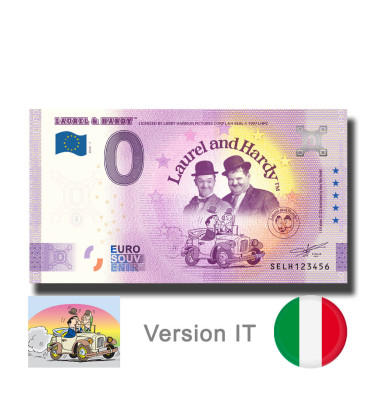 0 Euro Souvenir Banknote Laurel & Hardy Italy SELH 2024-1