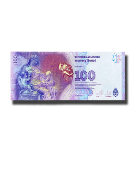 2012 Argentina 100 Pesos Banknote Maria Eva Duarte De Peron P358 Uncirculated