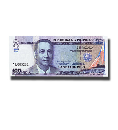 2005 Philippines 100 Piso Banknote Manuel A. Roxas P194 Uncirculated