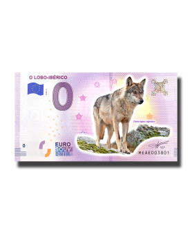 0 Euro Souvenir Banknote O Lobo-Iberico Colour Portugal MEAE 2018-1